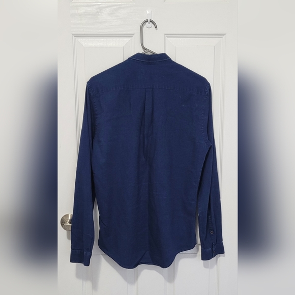 ZARA MAN Button Up Blue Shirt - Slim Fit Size M - Picture 2 of 7